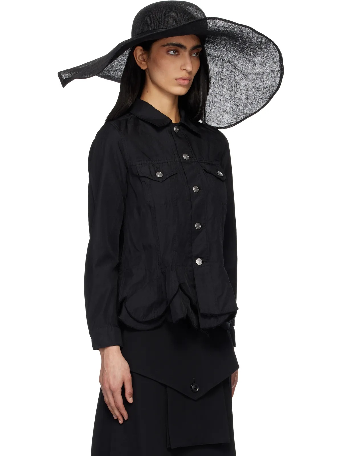 Junya Watanabe シナマイ クロス ナチュラル ストローハット - 画像2