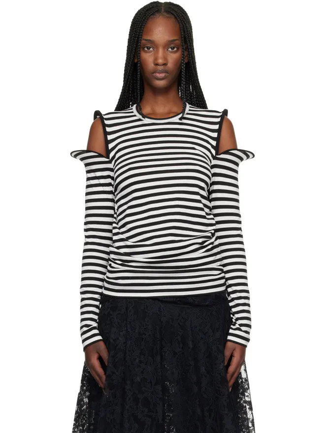 Junya Watanabe Junya Watanabe ボーダー ジャージ Tシャツの商品画像