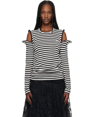 Junya Watanabe ボーダー ジャージ Tシャツ - サムネイル1