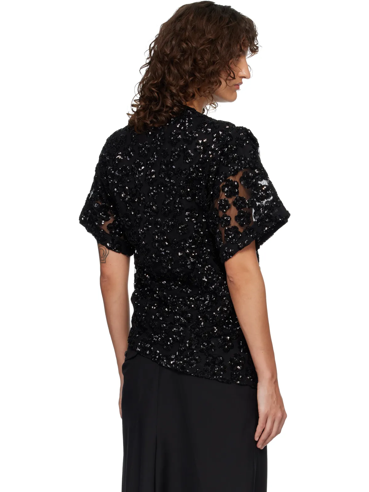 Junya Watanabe Floral Sequins Pointed トップス - 画像3