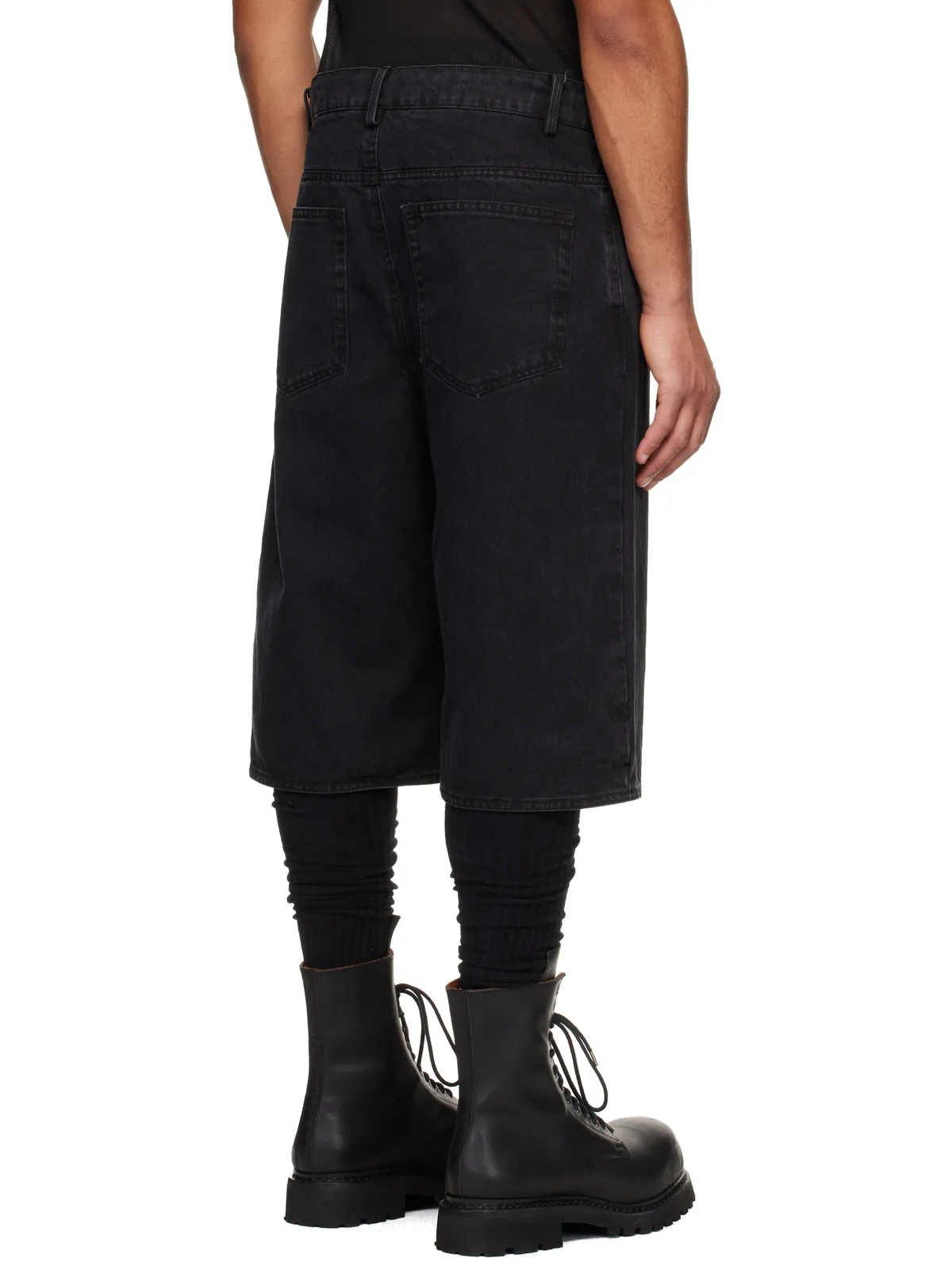 A DICIANNOVEVENTITRE Jean オーバーサイズ ショートパンツ - 画像3