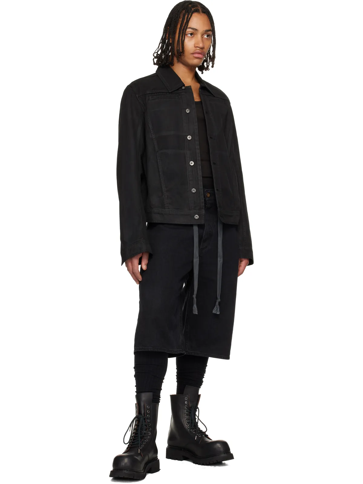 A DICIANNOVEVENTITRE Jean オーバーサイズ ショートパンツ - 画像4