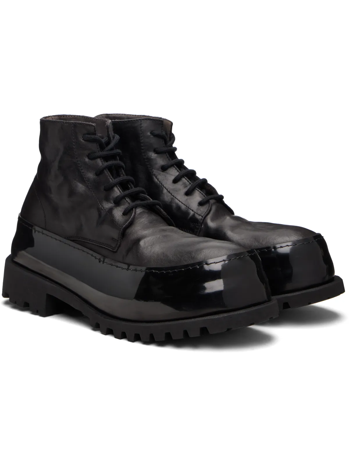 A DICIANNOVEVENTITRE CMB1 Mid ホースレザー アンクルブーツ - 画像4