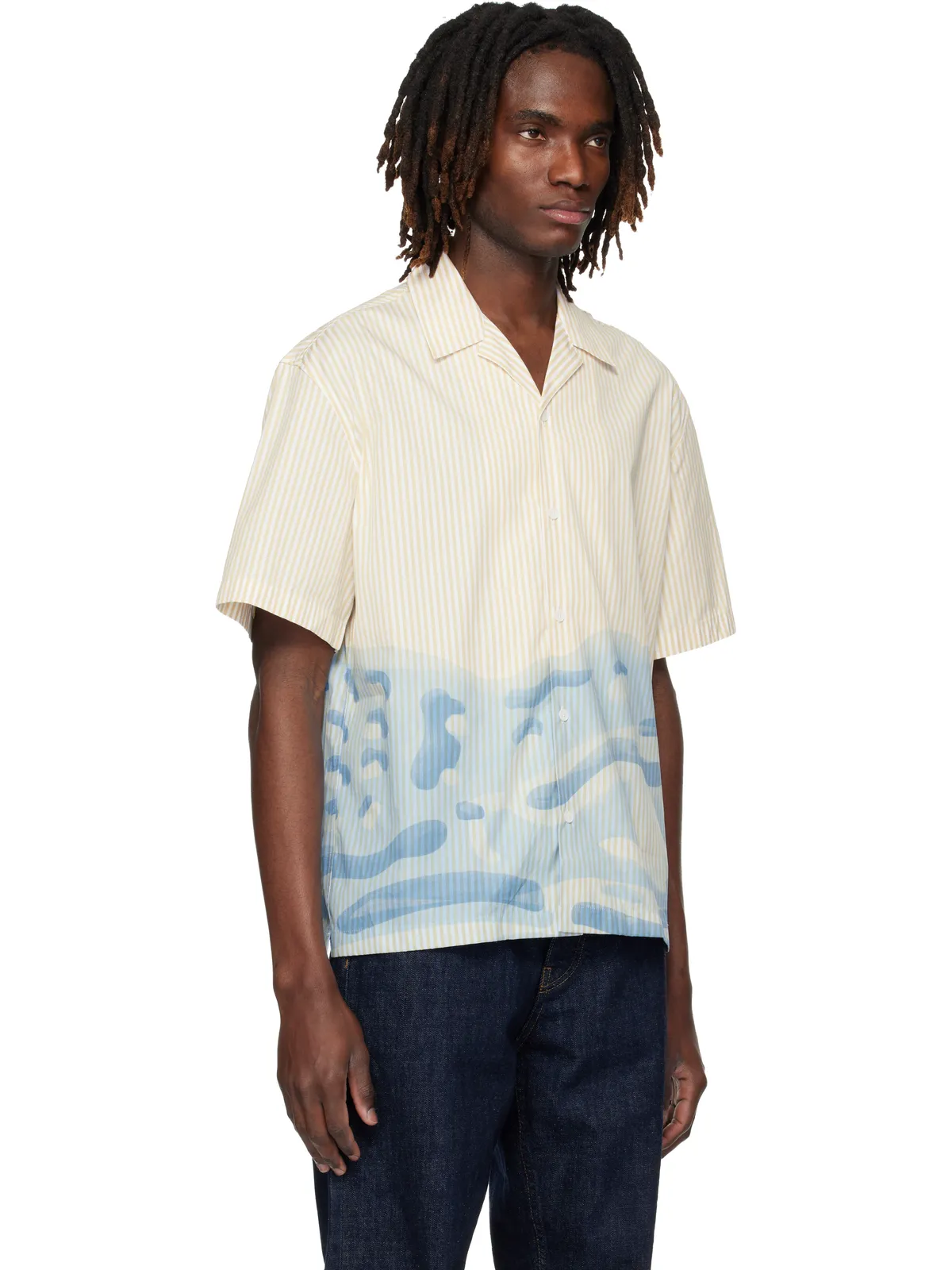 Lacoste Lacoste Logo リラックスフィット ストライプ シャツ - 画像2