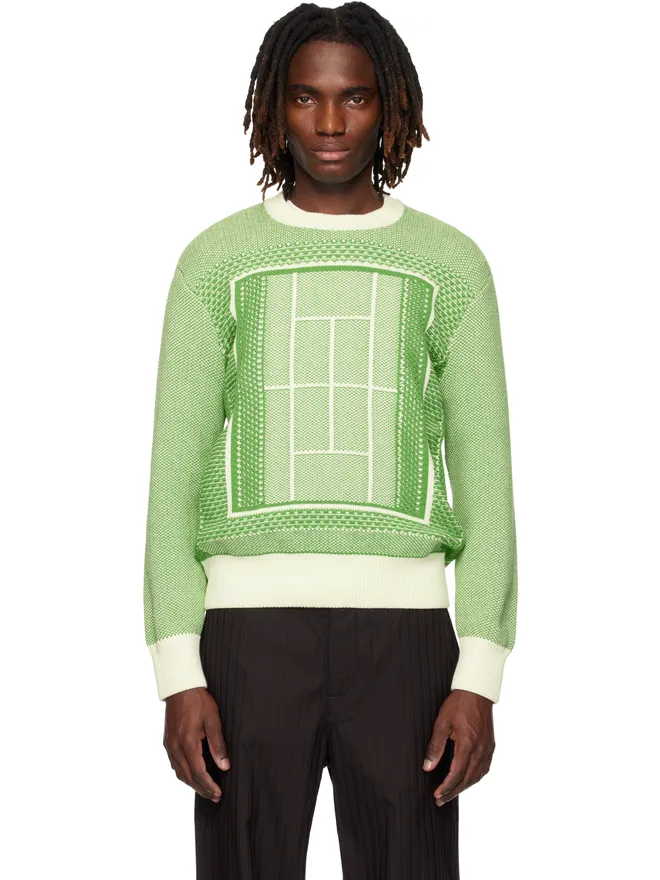 Lacoste Lacoste Tennis Court グラフィック ジャカード セーターの商品画像