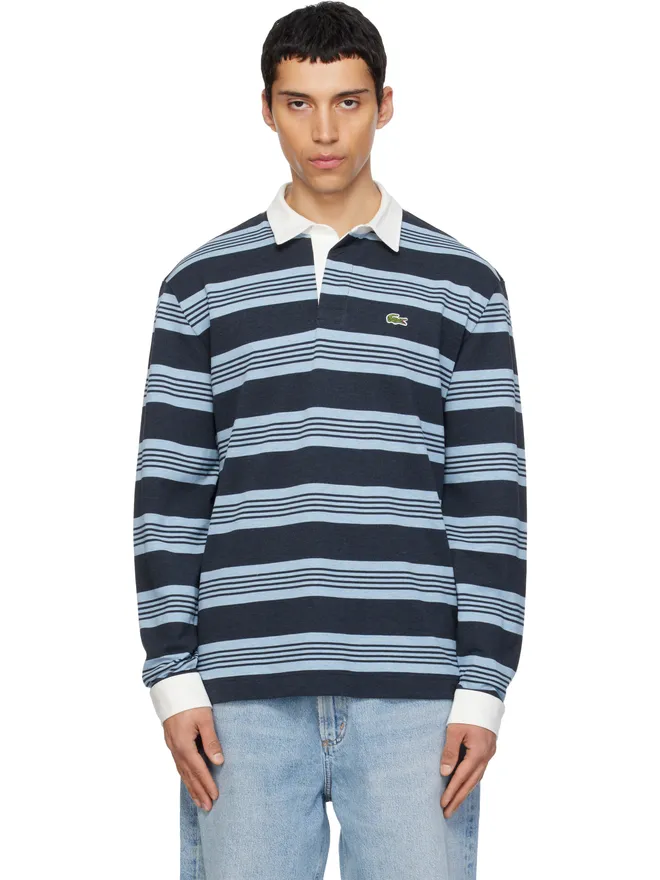 Lacoste Lacoste リラックスフィット ボーダー ピケ ラガーシャツの商品画像