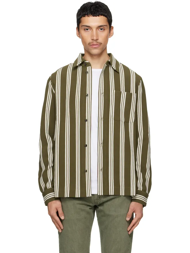 Paul Smith Paul Smith コットンブレンド ジャージ ストライプ シャツの商品画像