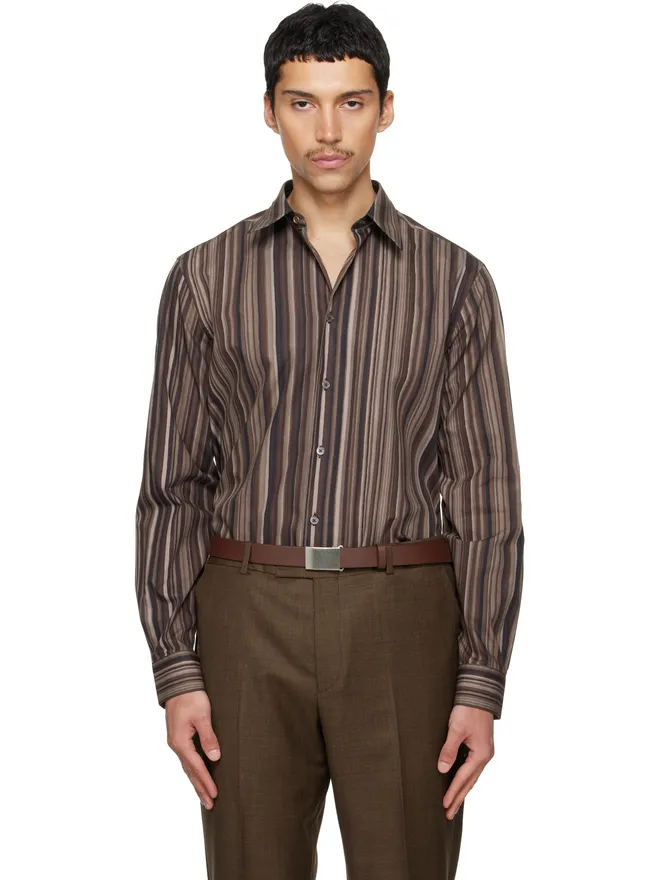 Paul Smith Paul Smith 'Painted Signature Stripe' Print コットン シャツの商品画像