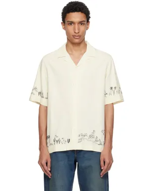 Paul Smith ビスコース リネン エンブロイダリー シャツ - サムネイル1