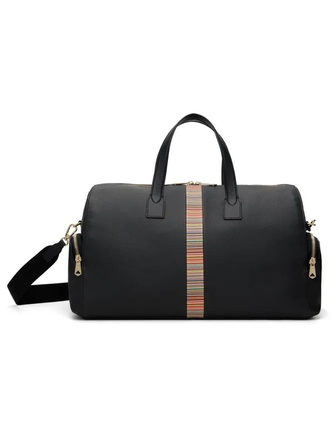 Paul Smith Paul Smith 'Signature Stripe' Trim Day レザー ダッフルバッグの商品画像