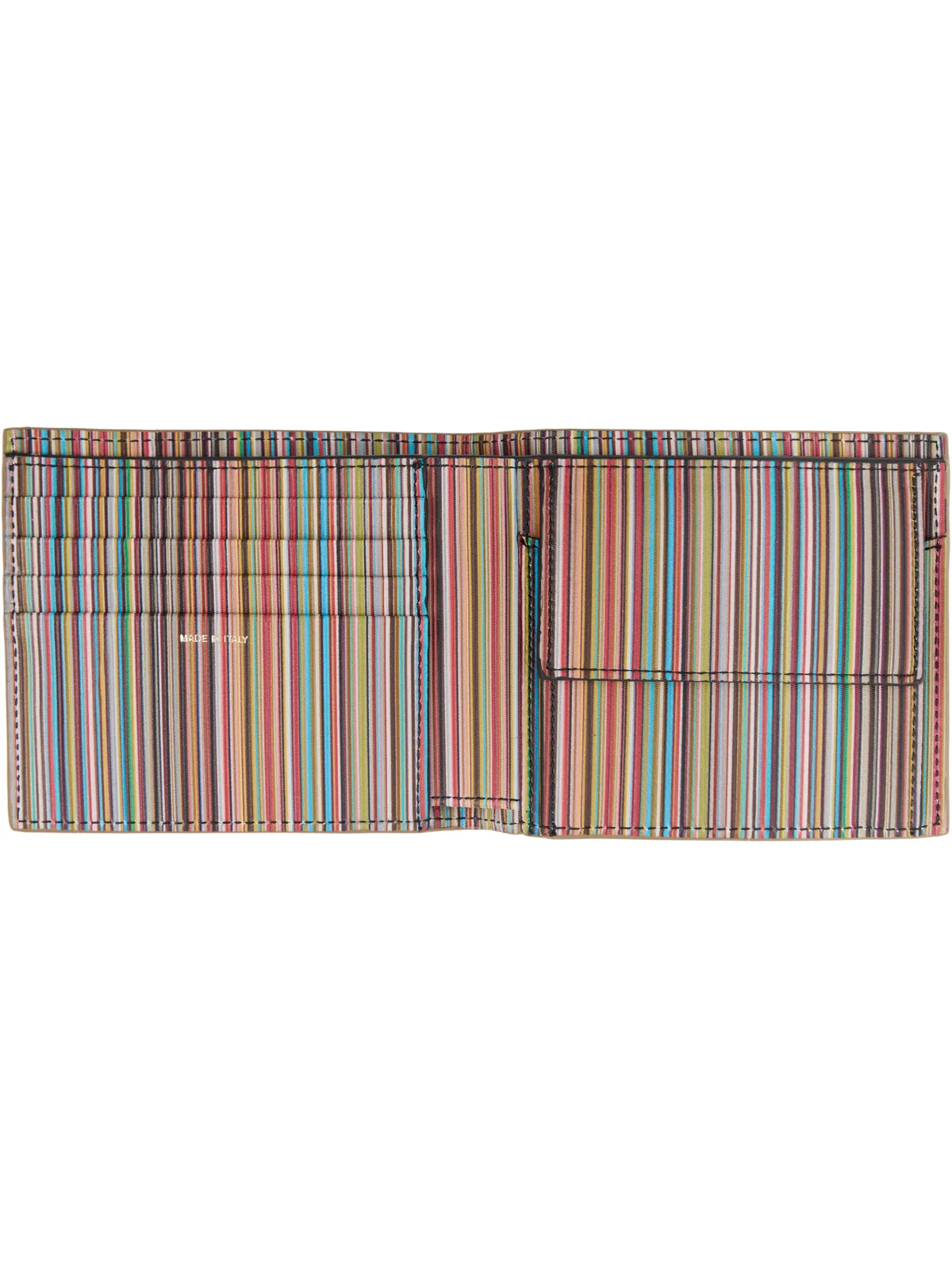 Paul Smith 'Signature Stripe' Interior レザー コイン入れ 二つ折り財布 - 画像3