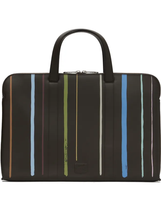 Paul Smith Paul Smith 'Painted Stripe' Slim Leather Folio ブリーフケースの商品画像