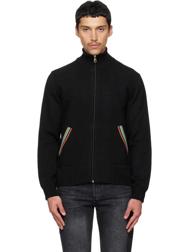 Paul Smith Paul Smith 'Signature Stripe' メリノウール ニットジャケットの商品画像