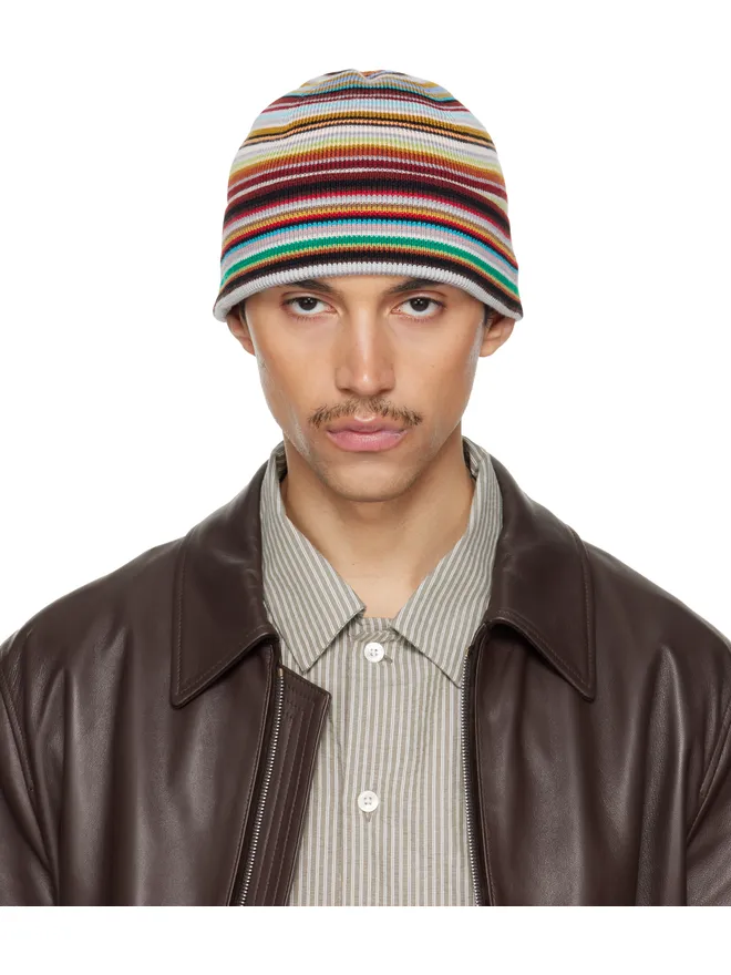 Paul Smith Paul Smith メリノウール シグネチャー ストライプ ビーニーの商品画像