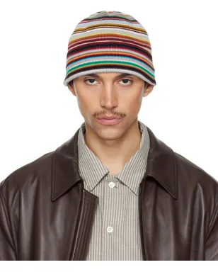 Paul Smith メリノウール シグネチャー ストライプ ビーニー - サムネイル1