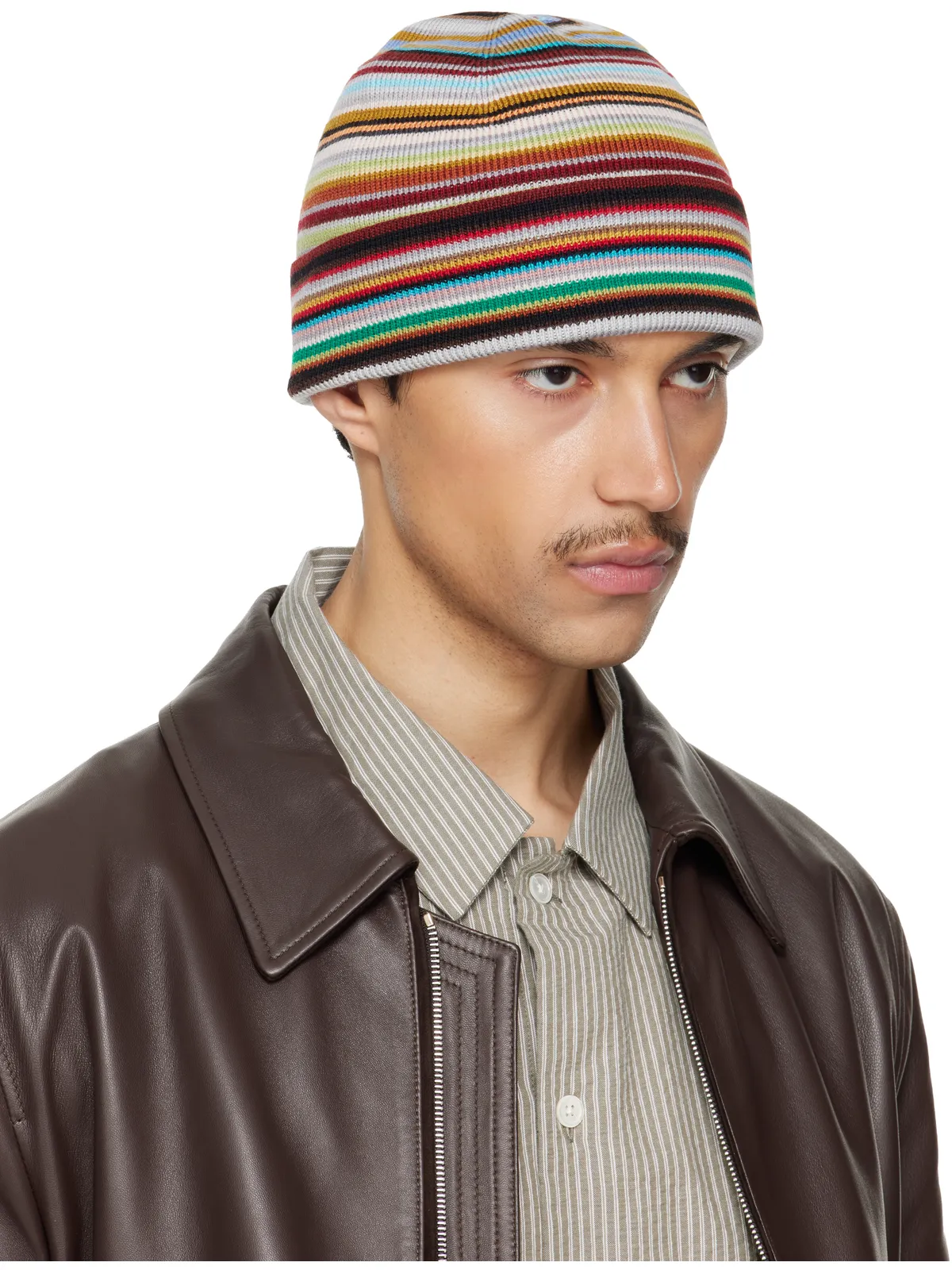 Paul Smith メリノウール シグネチャー ストライプ ビーニー - 画像2