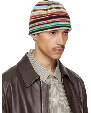 Paul Smith メリノウール シグネチャー ストライプ ビーニー - サムネイル2