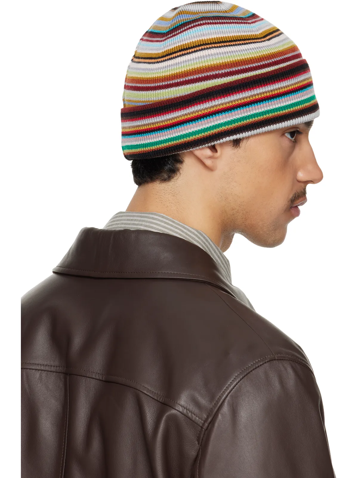 Paul Smith メリノウール シグネチャー ストライプ ビーニー - 画像3