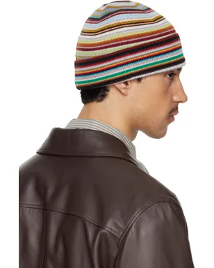 Paul Smith メリノウール シグネチャー ストライプ ビーニー - サムネイル3
