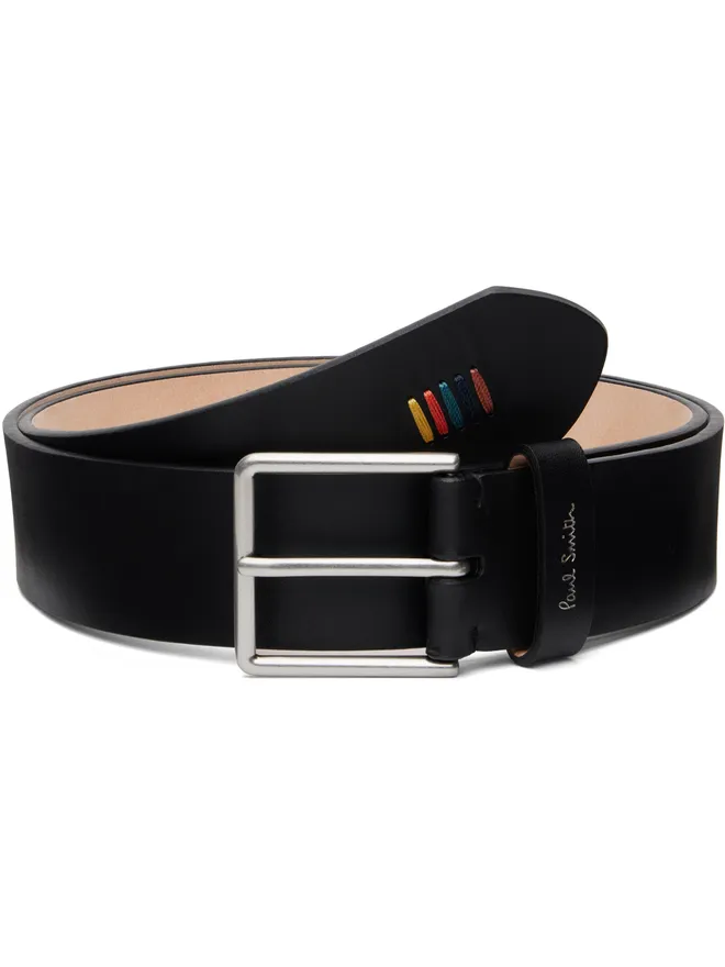 Paul Smith Paul Smith 'Artist Stripe' ステッチ レザーベルトの商品画像