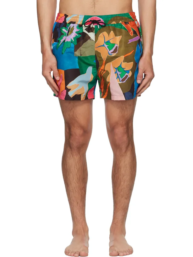 Paul Smith Paul Smith 'River Collage' プリント スイムショーツの商品画像