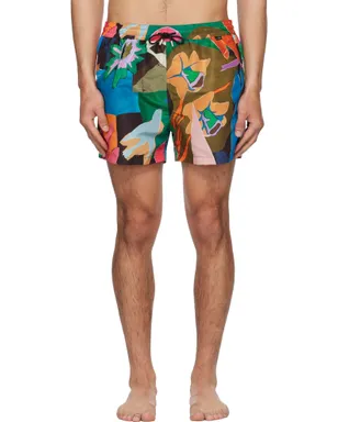 Paul Smith 'River Collage' プリント スイムショーツ - サムネイル1