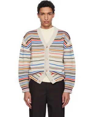 Paul Smith シグネチャー ストライプ コットンブレンド カーディガン - サムネイル1