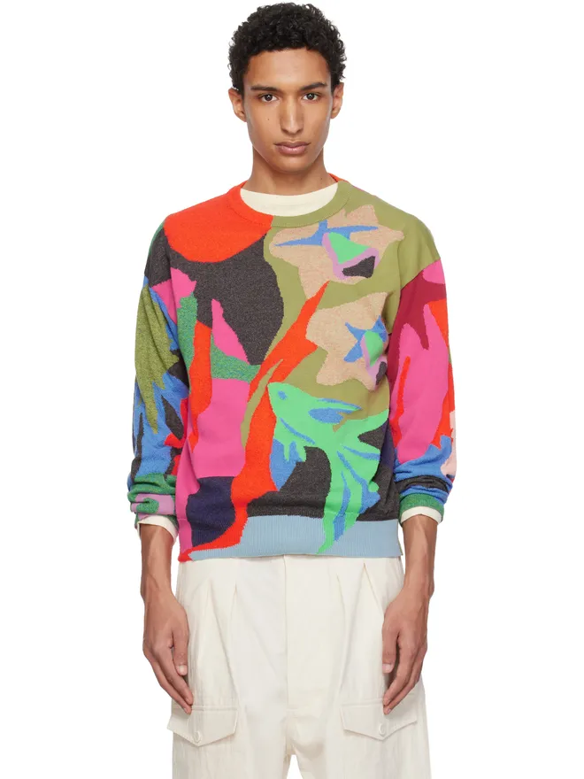 Paul Smith Paul Smith 'River Collage' コットンニット セーターの商品画像