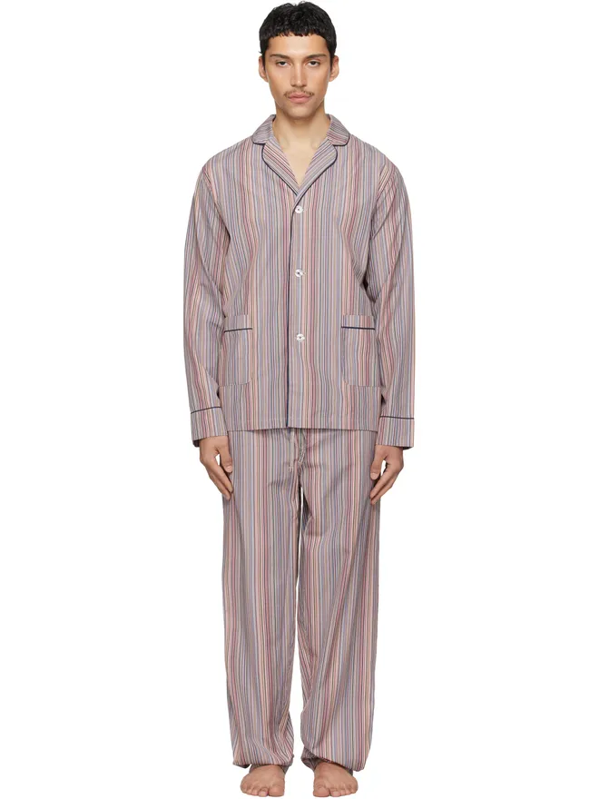 Paul Smith Paul Smith 'Signature Stripe' コットン パジャマセットの商品画像