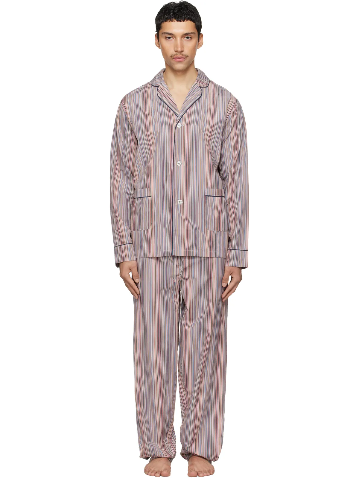 Paul Smith 'Signature Stripe' コットン パジャマセット - 画像1