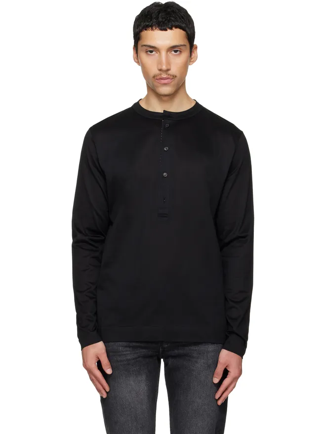 Paul Smith Paul Smith LS Grandad Collar ヘンリーネックTシャツの商品画像