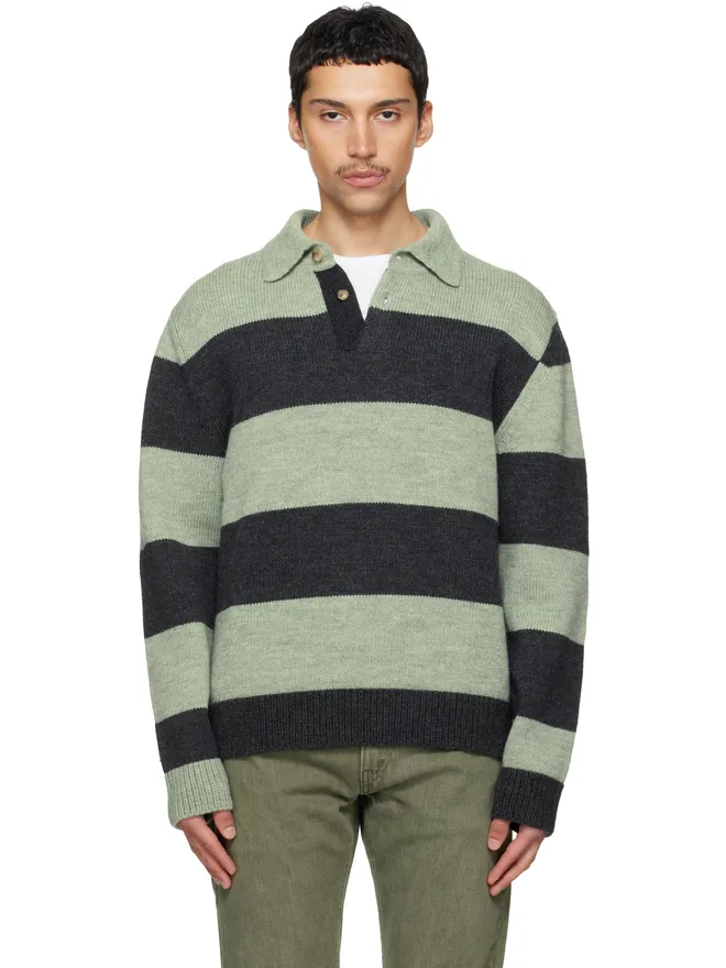 Paul Smith Paul Smith Block Stripe ニットポロシャツの商品画像