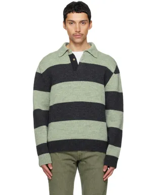 Paul Smith Block Stripe ニットポロシャツ - サムネイル1