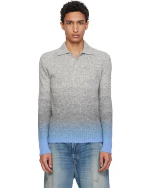 ERL Thin Gradient ニットポロシャツ - サムネイル1
