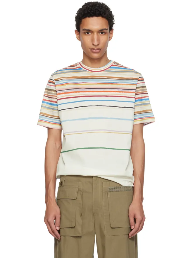 Paul Smith Paul Smith 'Painted Signature Stripe' Tシャツの商品画像