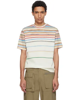 Paul Smith 'Painted Signature Stripe' Tシャツ - サムネイル1