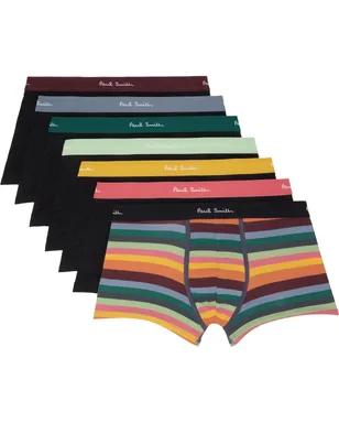 Paul Smith 'Artist Stripe' オーガニックコットン ボクサーブリーフ 7枚セット - サムネイル1