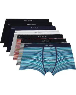 Paul Smith 'Signature Stripe' オーガニック ミックス ボクサーブリーフ 7枚セット - サムネイル1