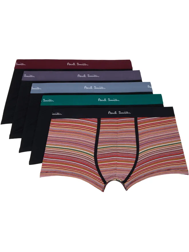 Paul Smith Paul Smith 'Signature Stripe' Mixed オーガニックコットン ボクサーブリーフ 5枚セットの商品画像