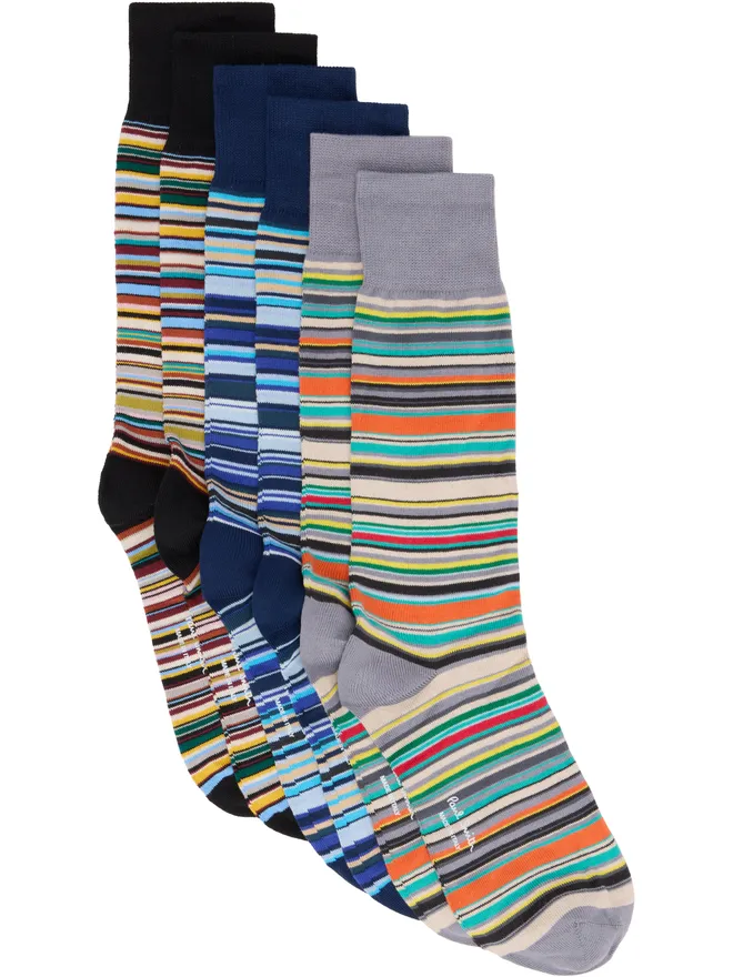 Paul Smith Paul Smith シグネチャー ストライプ ソックス 6足セットの商品画像