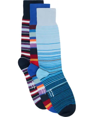 Paul Smith Mixed Stripe Cracker Set ソックス 3足セット - サムネイル1