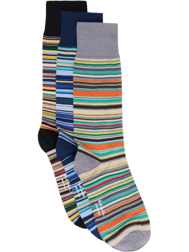 Paul Smith Paul Smith 'Signature Stripe' ソックス 3足セットの商品画像