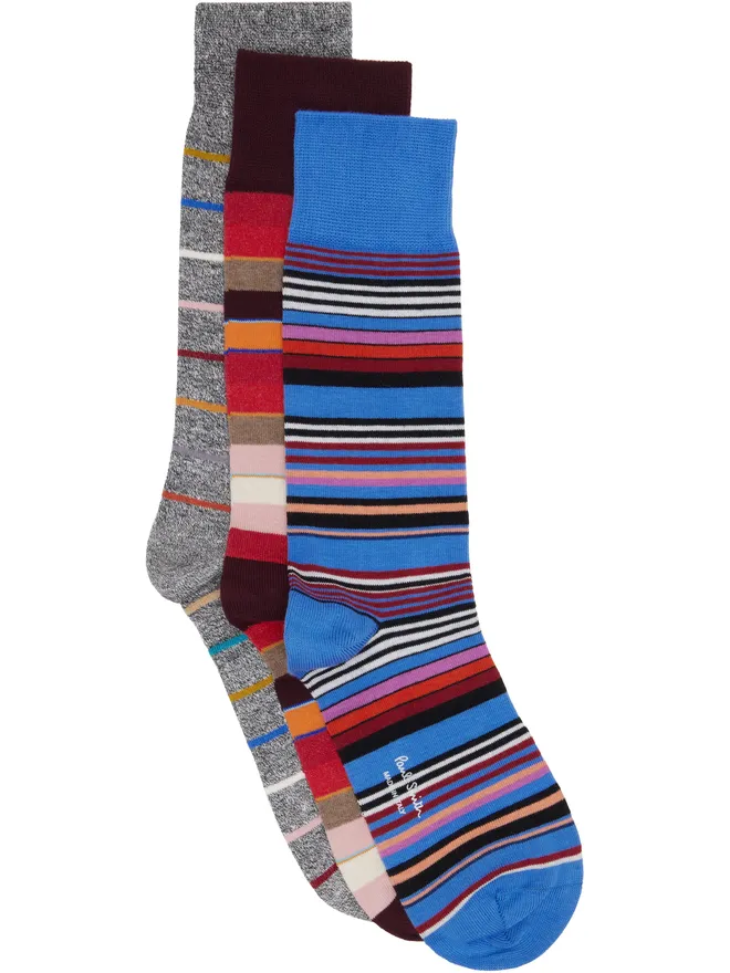 Paul Smith Paul Smith ボーダー ソックス 3足セットの商品画像