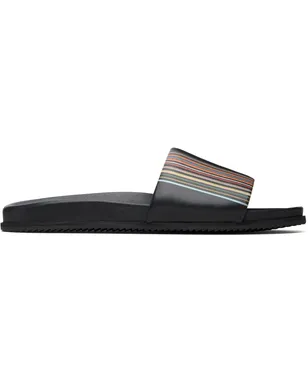 Paul Smith 'Signature Stripe' Bellagio レザー スライド - サムネイル1