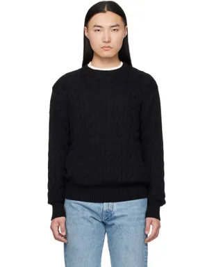 Ralph Lauren Purple Label コットンシルク ケーブル クルーネックセーター - サムネイル1