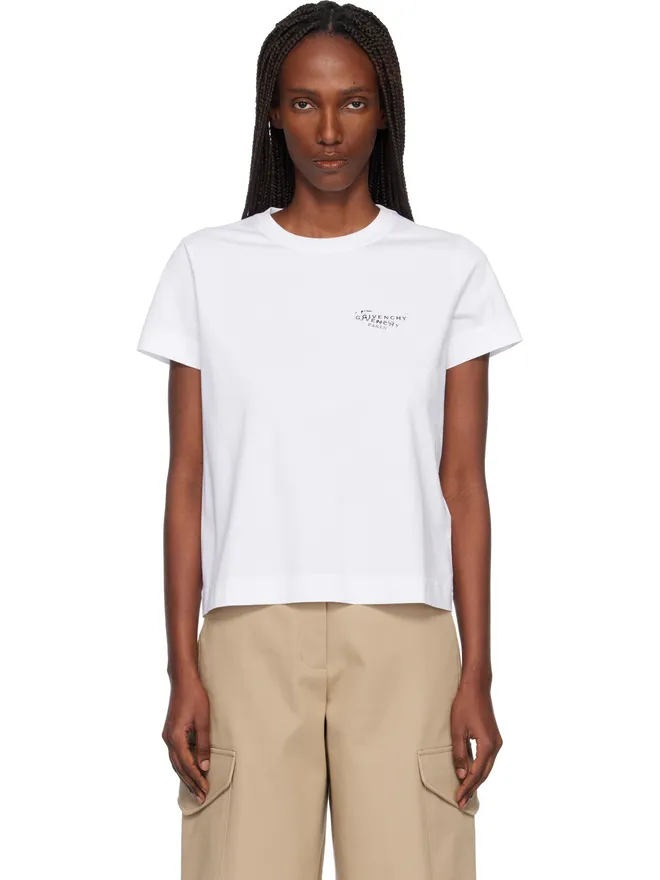 Givenchy Givenchy 'GIVENCHY' Stamp コットン プリントTシャツの商品画像