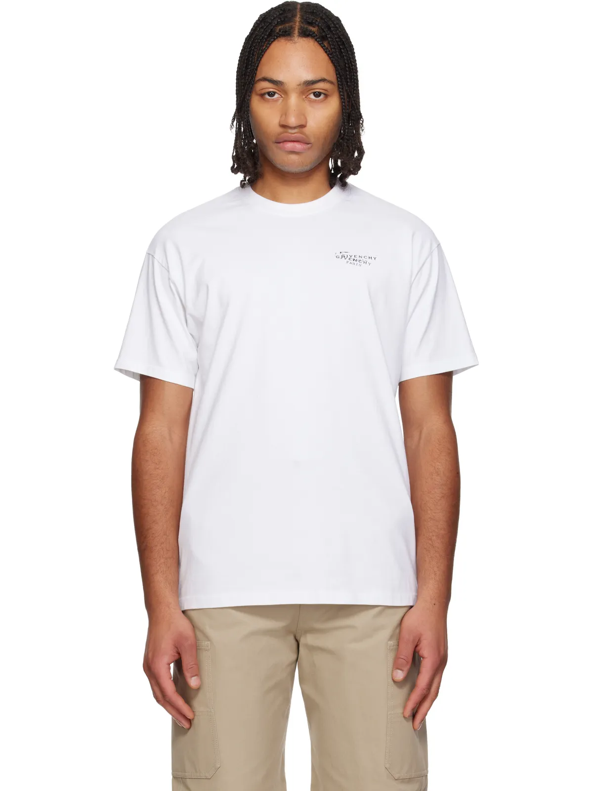 Givenchy 'GIVENCHY' Stamp プリントTシャツ - 画像1