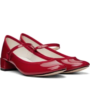 Repetto レッド Rose メリージェーン ヒール - サムネイル4