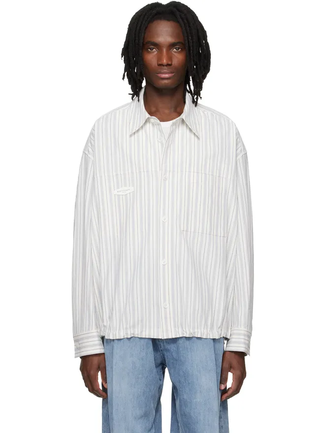 WOOYOUNGMI WOOYOUNGMI ストライプ パッチ シャツの商品画像