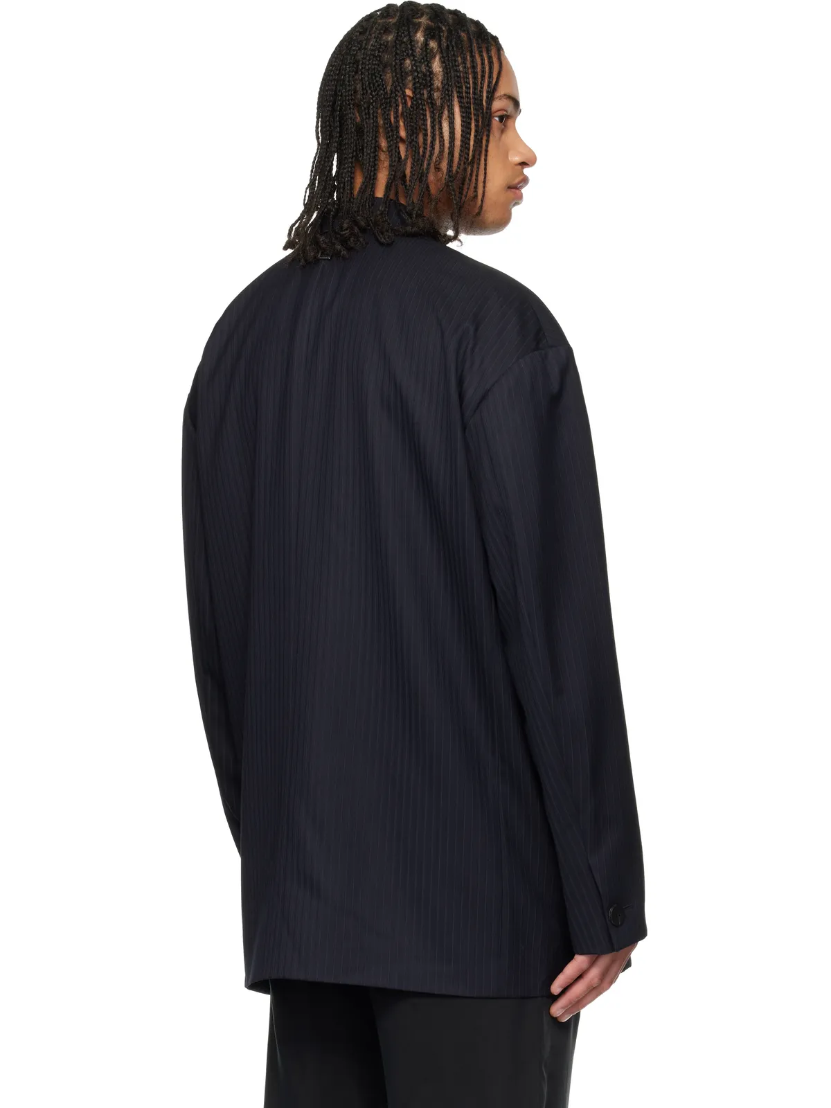 WOOYOUNGMI Stripe Wide ウール テーラードジャケット - 画像3